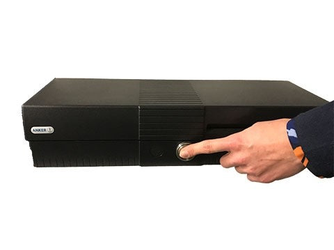 Euro ECC - Geldkassette mit manueller Auslösung (Push Button), bis zu 9 Münz- und 6 Scheinfächer, anthrazit