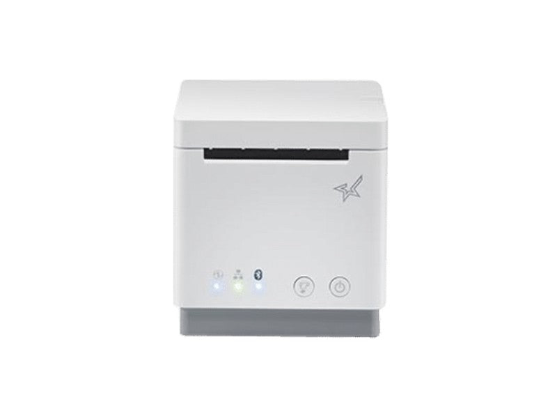 mC-Print2 MCP21 LB WT - Frontausgabe-Bondrucker mit Abschneider, thermodirekt, 58mm, 203dpi, USB, LAN, Bluetooth, iOS USB "Data & Charge"