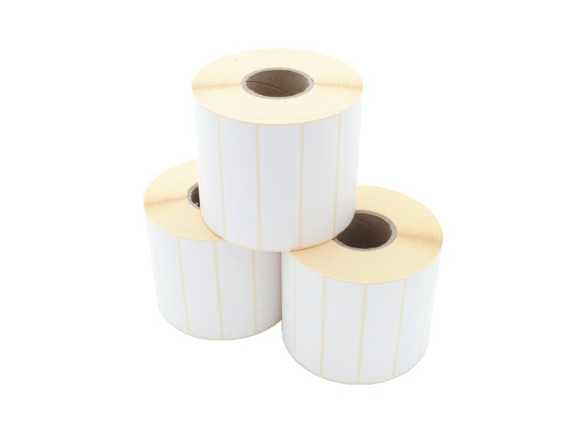 Etikettenrolle - Thermotransfer, 89 x 23mm, D107mm, Kern 40, 2300 Etiketten/Rolle, permanent