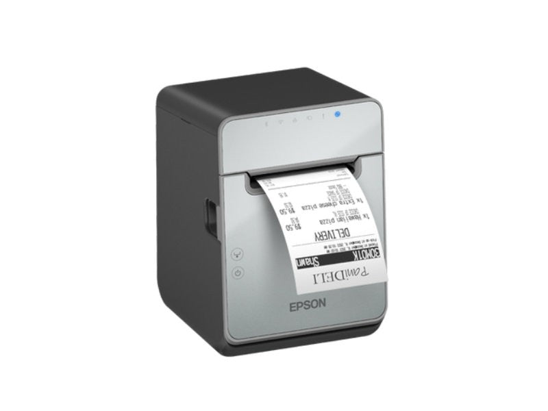 TM-L100 - Thermodirektdrucker für trägermaterialfreie Etiketten, USB + Ethernet + Lightning + Bluetooth, schwarz