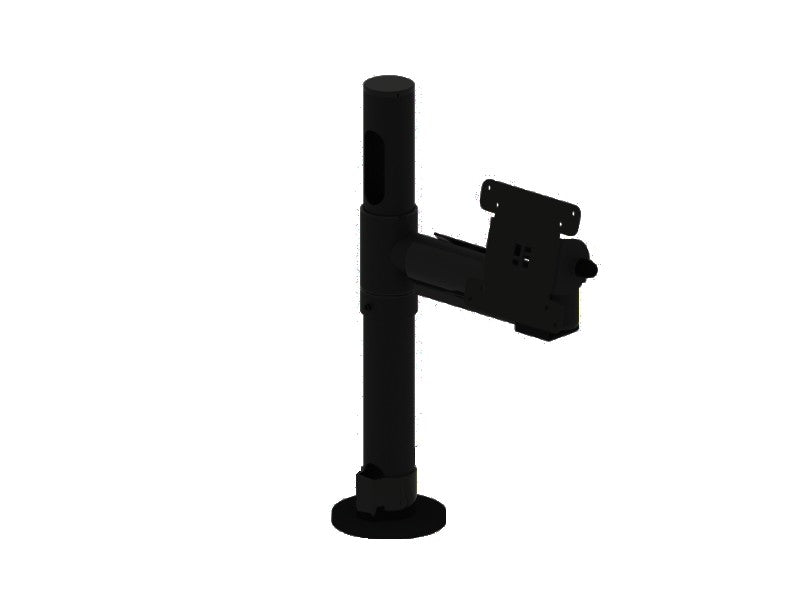 PRE-SET PRS04 - Basisstange + Arm mit VESA (Standfuss B45, 400mm, Standardausschnitt, Arm A45PI, 200mm, schnelle Kabelinstallation mit VESA75/100VPI,