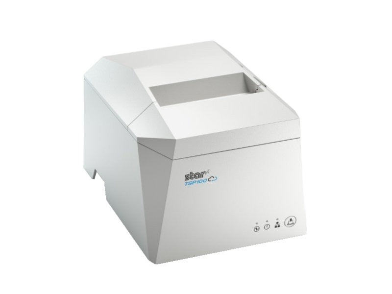 TSP143IV X4 - Thermo-Bondrucker mit Abschneider, 80mm, USB + Ethernet + WLAN + Bluetooth, CloudPRNT, weiss