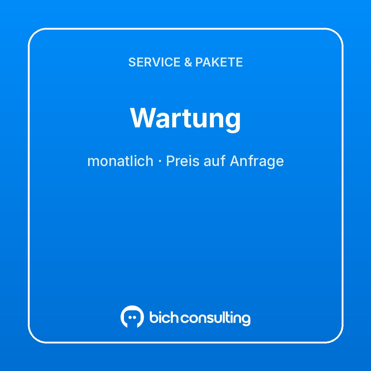 Wartungsvertrag (monatlich)