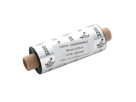 3200 wax/resin - Farbband Premium Wachs/Harz, 74m x 84mm, 1/2 Zoll-Kern, außen beschichtet
