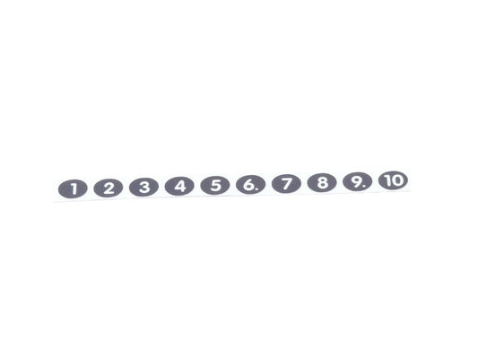Stift-Aufklebenummern 1, 2, 3, 4, 5, 6, 7, 8, 9, 10 für Kellnerstifte
