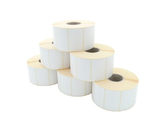 Etikettenrolle - Thermodirekt, 60 x 36mm, D127mm, Kern 40, 2000 Etiketten/Rolle, permanent, aussen gewickelt