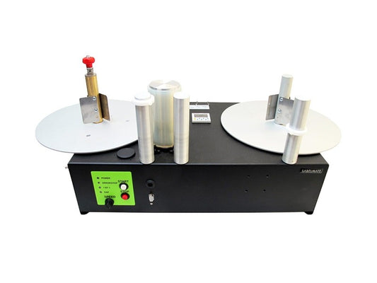 PM-300-CS-STEP - Etiketten Aufwickler und Abwickler mit Start und Stop Automatik und konstanter Geschwindigkeit
