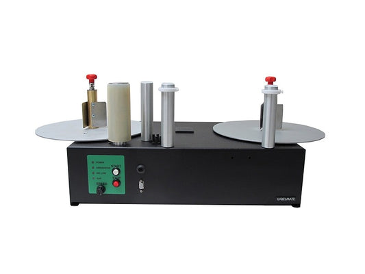 PM-300-LS Reel-to-Reel, dualer Etikettenauf-/-Abwickler für opt. Druckmechanik, niedrige Geschwindigkeit Version