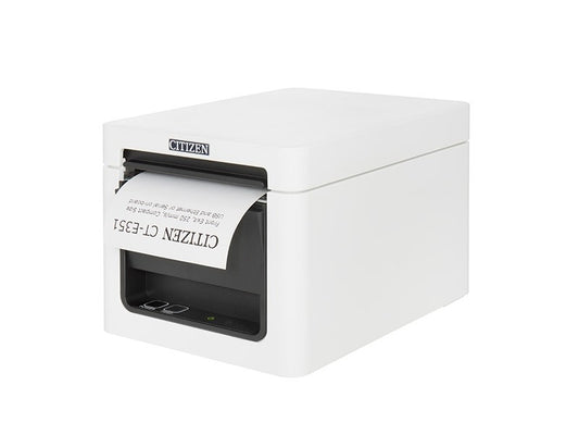 CT-E351 - Bondrucker, thermodirekt, 80mm, Frontausgabe, 203 dpi, USB + Ethernet, weiss