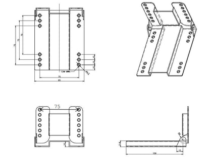 VESA Abdeckung und Haltewinkel für SD800