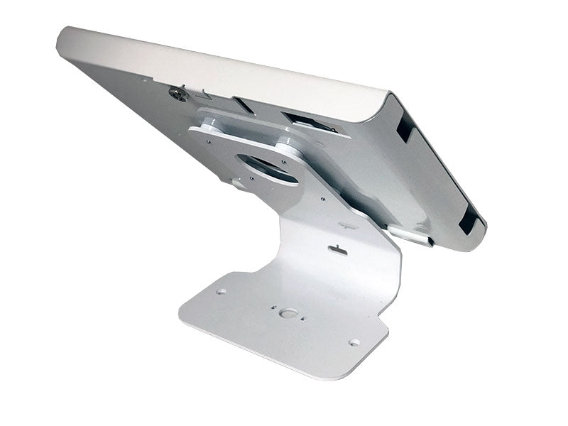 Tablet Stand - Universal-Halterung, Metall, gebogen, reinweiß RAL9003