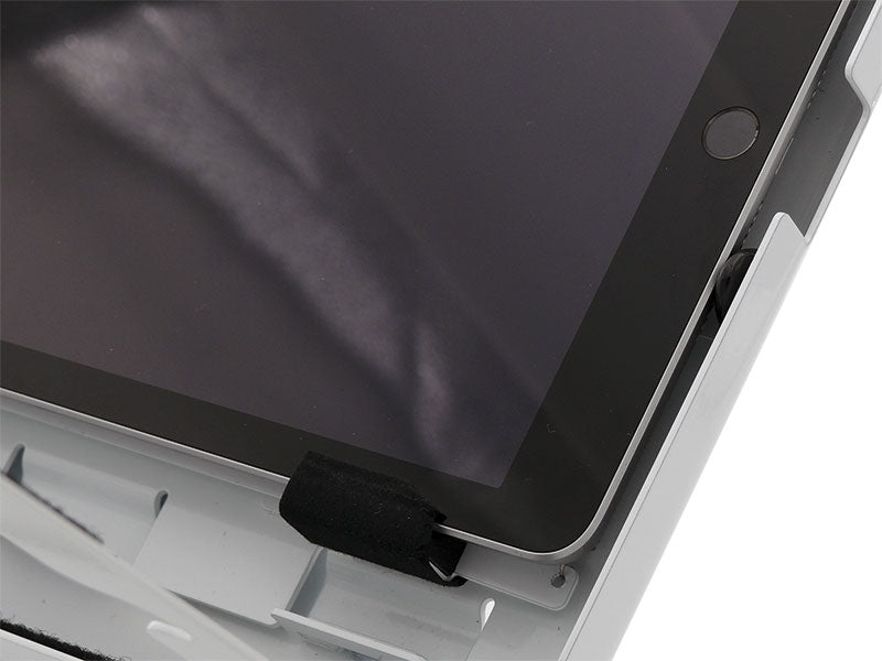 Tablet Stand - Universal-Halterung, Metall, gebogen, reinweiß RAL9003