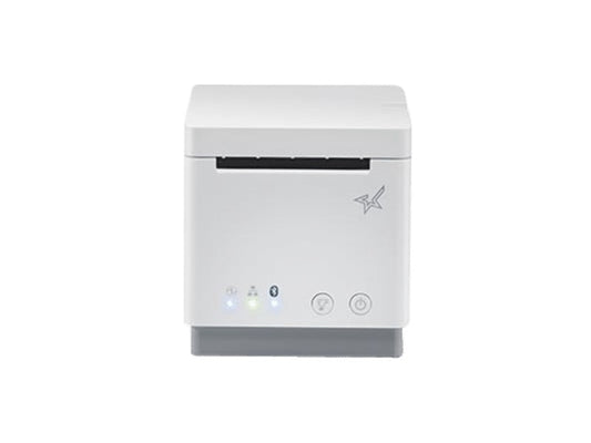 mC-Print2 MCP21 LB WT - Frontausgabe-Bondrucker mit Abschneider, thermodirekt, 58mm, 203dpi, USB, LAN, Bluetooth, iOS USB "Data & Charge"