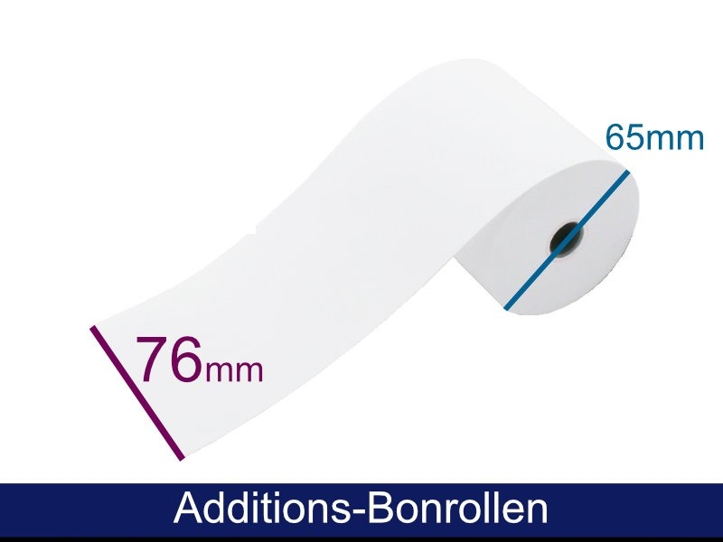 Additionsrolle - Normalpapier HF 76 65(70) 12 (B/D/K), ca. 40m