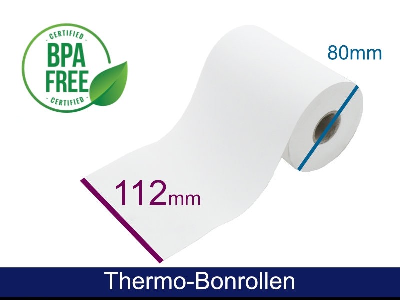 Thermorolle - 112 80 25 (B/D/K) weiss, ca 70m