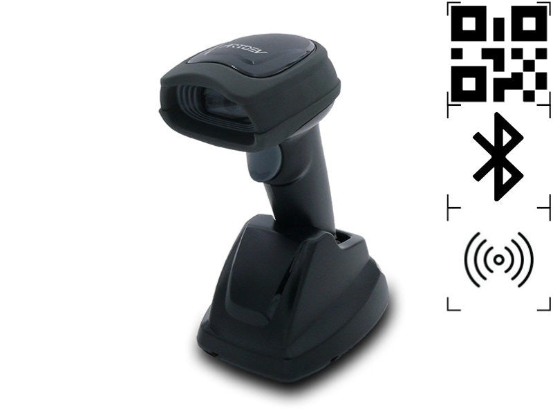 AS-3310 - High-End Kabelloser 2D-Barcodescanner, Bluetooth, USB-KIT, schwarz
