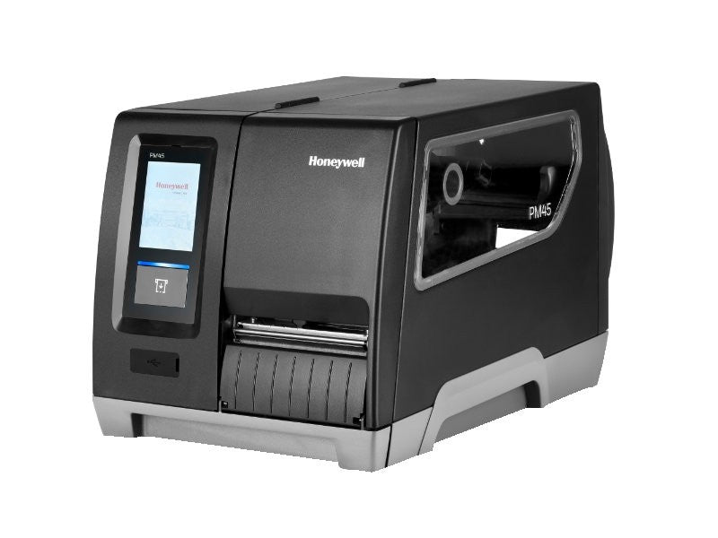 PM45 - Parallel, Aufwickler, Label Taken Sensor, Touch-Display, Thermotransfer, Etikettendrucker, 300dpi, USB + RS232 + Ethernet, schwarz