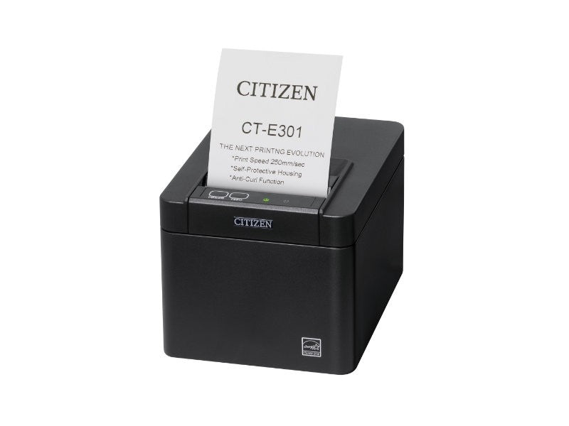 CT-E301 - Antibakterielles Gehäuse, 80mm, Abschneider, USB + RS232 + Ethernet, schwarz