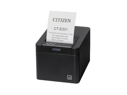 CT-E301 - Antibakterielles Gehäuse, 80mm, Abschneider, USB + RS232 + Ethernet, schwarz