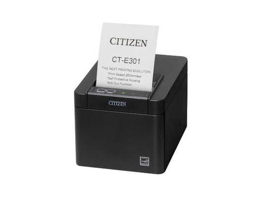CT-E301 - Antibakterielles Gehäuse, 80mm, Abschneider, USB + RS232 + Ethernet, schwarz