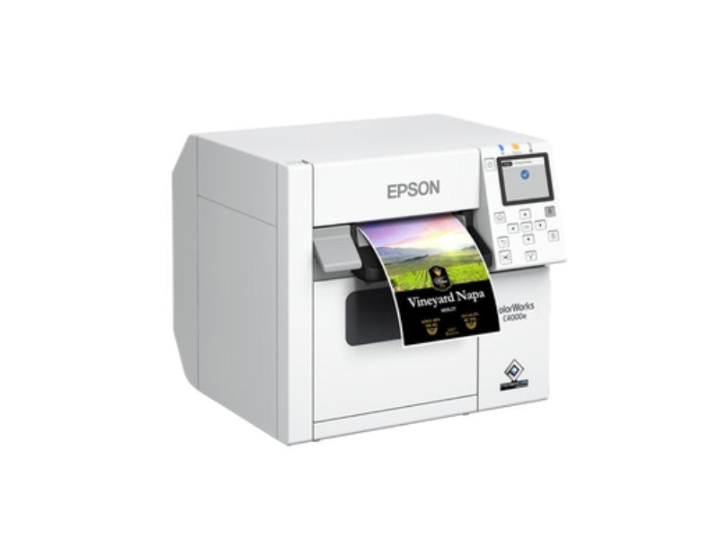 ColorWorks C4000 - Farb-Etikettendrucker für glänzendes Material, Abschneider, USB + Ethernet