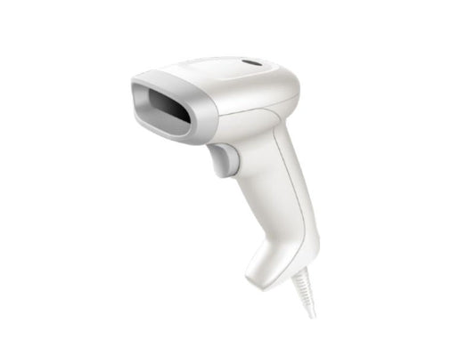 Voyager 1350g - Kabelgebundener 2D-Imager, RS232-KIT, Standfuss, weiss