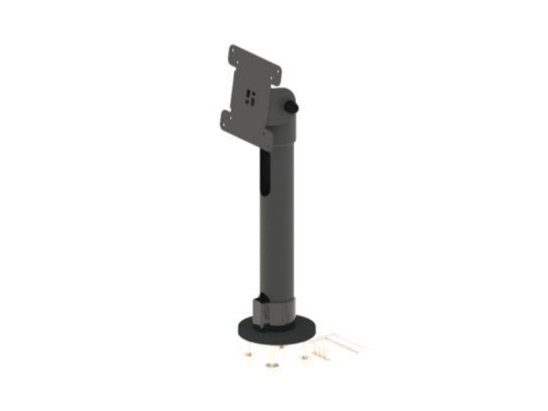 PRE-SET PRS02 - Basisstange + VESA-Oberseite (Standfuss B45, 300mm, Standardausschnitt, VESA 75/100 V45, obere Version, einstellbarer Winkel),