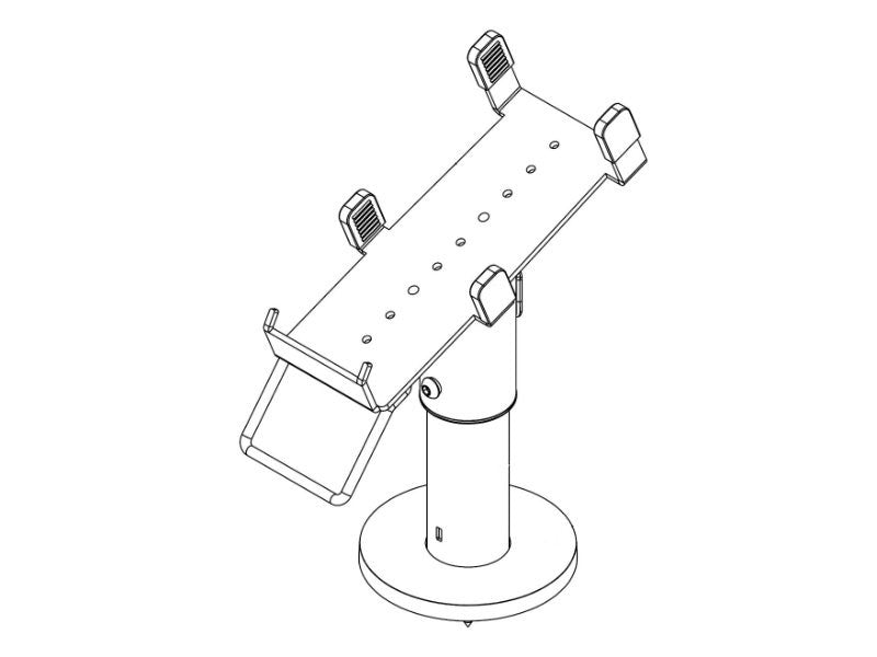 PRE-SET EFTS01 - EC-Karten Terminal Halterung für Verifone V200C, graphitgrau