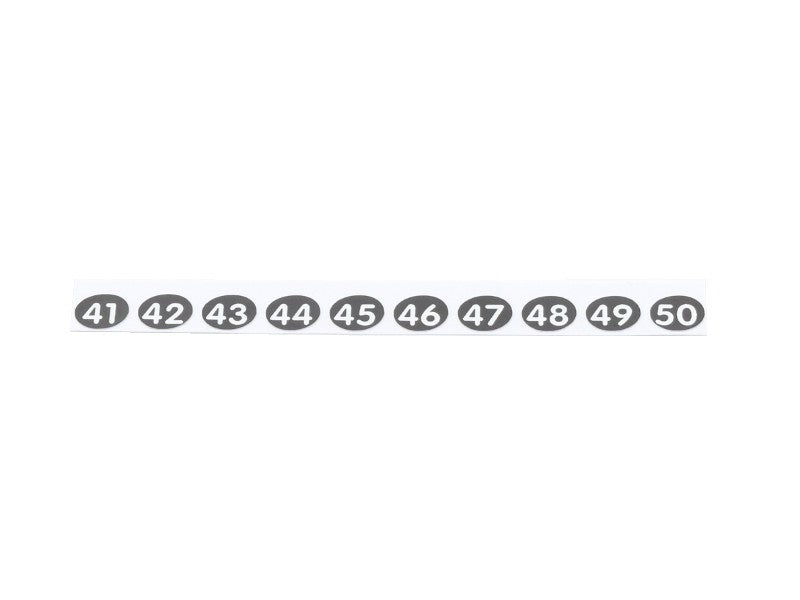 Stift-Aufklebenummern 41, 42, 43, 44, 45, 46, 47, 48, 49, 50 für Kellnerstifte