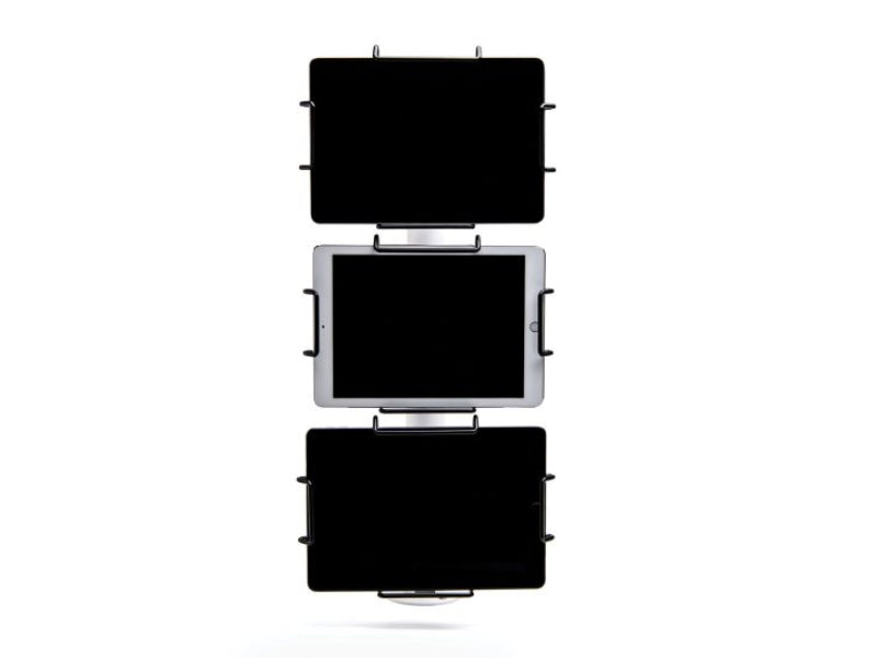 mUnite TRI Mount - Tablet-Halterung, 56cm-Stange, Kapazität für 3 Tablets, weiss
