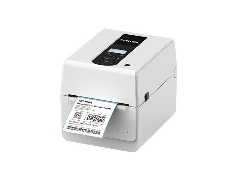 BV410T-GS02-QM-S - Etikettendrucker, thermotransfer, 203dpi, USB + Ethernet, LCD-Display, weiss