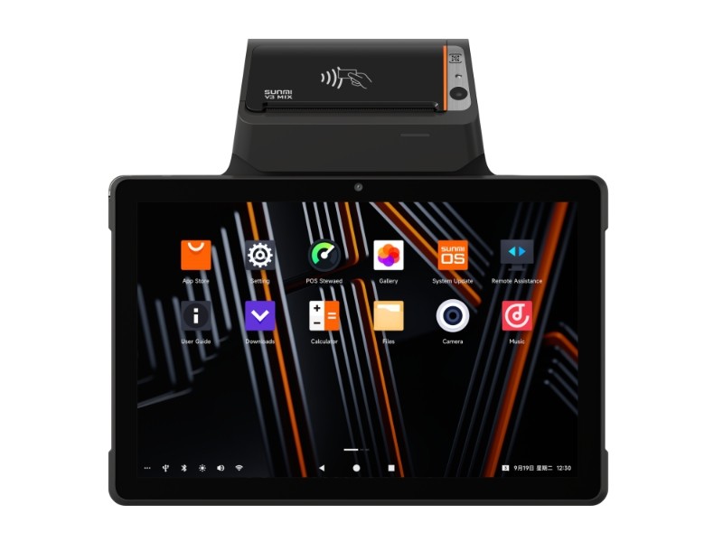 V3 MIX -  10.1" Display, Android 13 mit GMS, 80mm Thermobondrucker, 2D-Barcodescanner, microSD Slot, 4GB+32GB