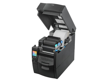 CL-S703IIIR - Etikettendrucker, thermotransfer, 300dpi, USB + Ethernet, Aufwickler / Peeler, schwarz