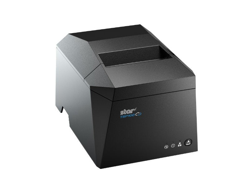 TSP143IV-UE SK - Thermodrucker mit Abschneider, 80mm, USB + Ethernet, CloudPRNT, linerless, grau