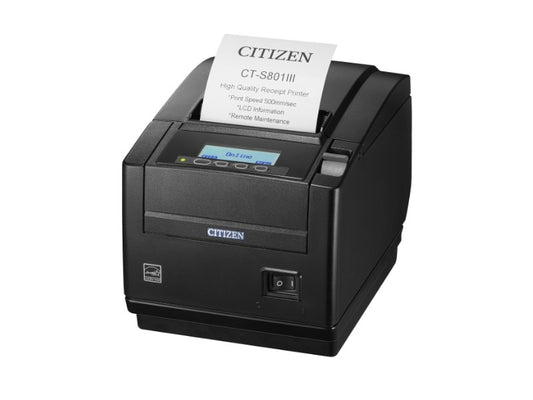 CT-S801III - Thermo-Bondrucker mit Abschneider, thermodirekt, 83mm, USB + optionaler Steckplatz, schwarz