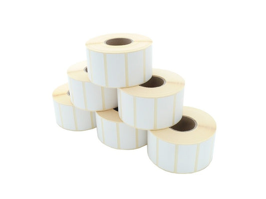 Etikettenrolle - Thermodirekt 50 x 25mm, D105mm, Kern 40, 1760 Etiketten/Rolle, permanent