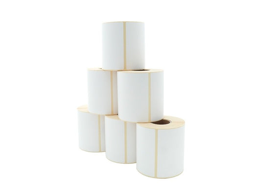 Etikettenrolle - Thermodirekt, 101,6 x 101,6mm, D110mm, Kern 40, 480 Etiketten/Rolle, permanent