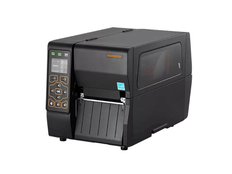 XT3-43 - Etikettendrucker, thermotransfer, 203dpi, USB + USB-Host + RS232 + Ethernet, Peeler + Aufwickler, schwarz