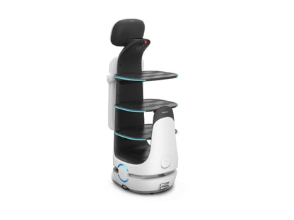 Keenon T10 – Serviceroboter mit Tabletts, Seitenansicht (Herstellerbild)