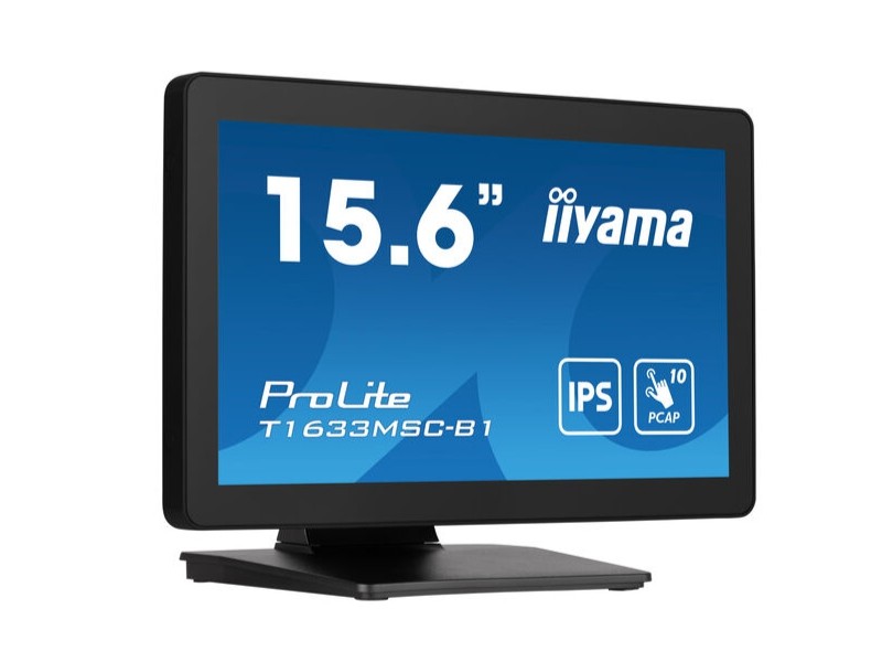 PROLITE T1633MSC-B1 - 15.6" Touchmonitor, PCAP 10-Punkt-Multitouch, Standfuss, schwarz