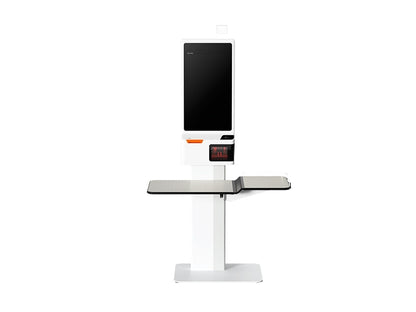 K2 - Self-Ordering-Kiosksystem mit 24"-Full HD Touch-Display, Android 13 mit GMS, Datalogic 2D Scanner, 80mm Bondrucker, Handel Standgerät
