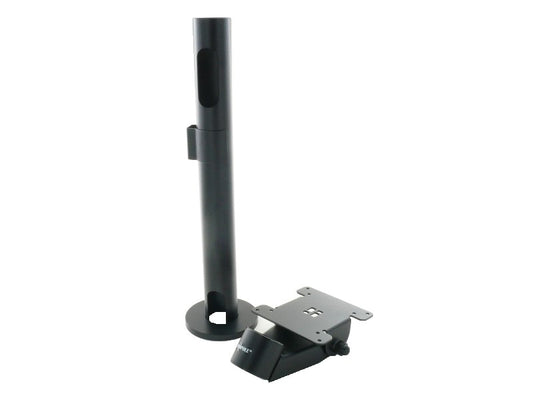 PRE-SET PRS01 - Basisstange + VESA-Seite (Standfuss B45, 400mm, Standardausschnitt, VESA 75/100 V45, abgewinkelte Version, verstellbare Höhe/Winkel),