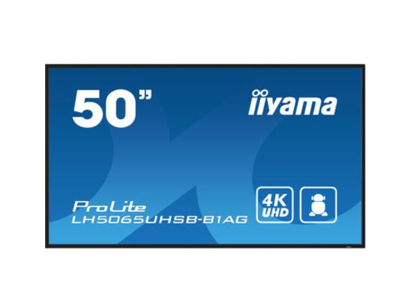 ProLite LH5065UHSB-B1AG - 49.5" Digital Signage Display, Android 11, Helligkeit 800cd/m², Kontrast 5000:1, schwarz