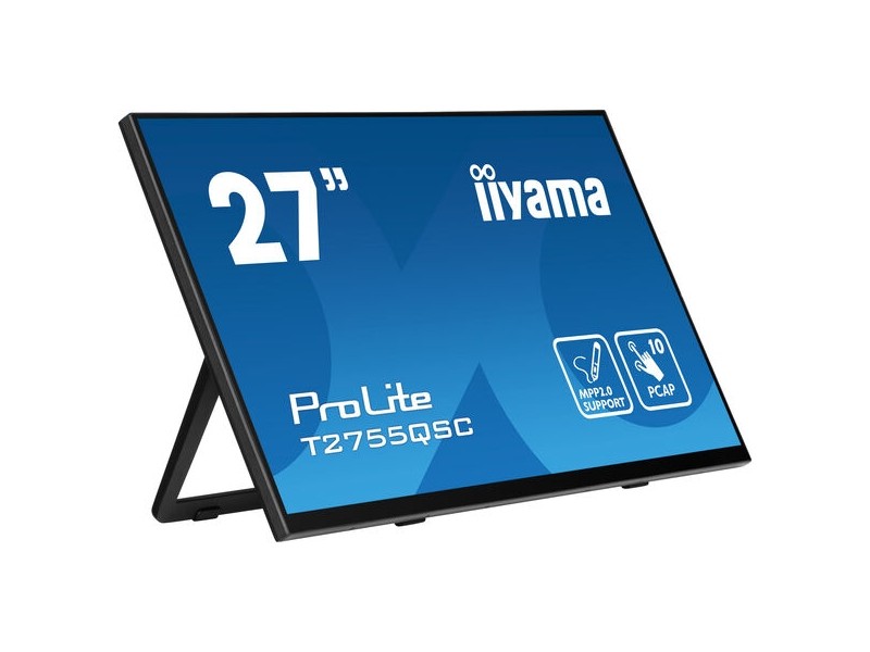 ProLite T2755QSC-B1 - 27" Touchmonitor, kapazitiv, 10 Punkte Multitouch, USB, Anti-Fingerprint-Beschichtung, schwarz