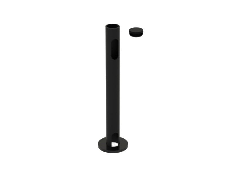 Bodenstange - Durchmesser 45mm, Höhe 400mm, Standardausschnitt, schwarz