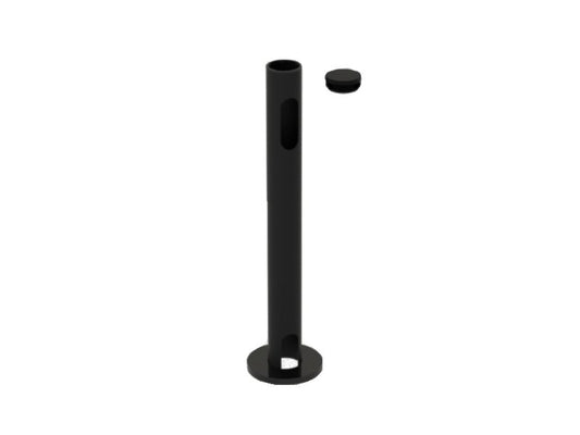 Bodenstange - Durchmesser 45mm, Höhe 400mm, Standardausschnitt, schwarz