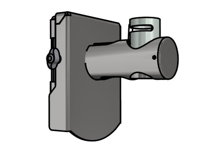 Wandhalterung - für beliebige 40er Applikationen, mit Trägerplatte, Länge ca. 140mm, mattweiß