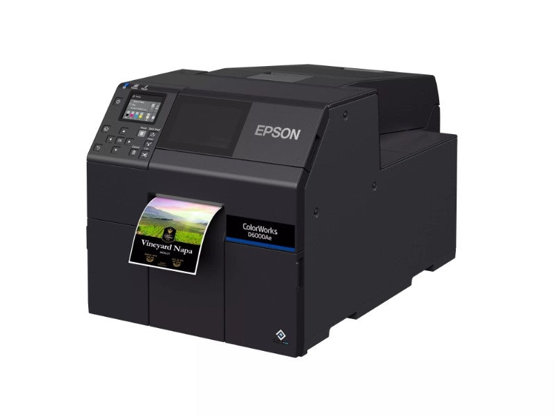 ColorWorks D6000 (AE) - Farb-Etikettendrucker, Abschneider, USB + Ethernet, Druckbreite 108mm, schwarz