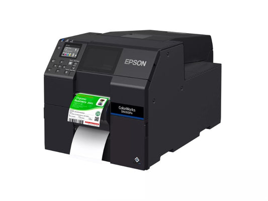 ColorWorks D6000 (PE) - Farb-Etikettendrucker, Peeler, USB + Ethernet, Druckbreite 108mm, schwarz