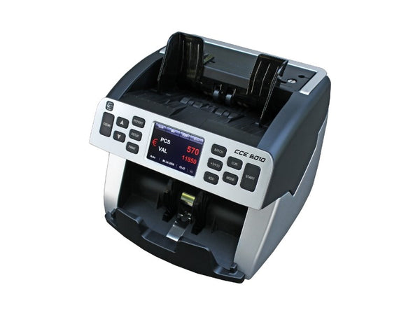 CCE 6010 – Banknotenzähler für sortierte und gemischte Zählung, Falschgelderkennung (MT, MG, UV, IR, SD, CIS), LAN Port